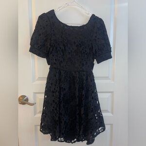Lulu's Elegant Black Lace Dress